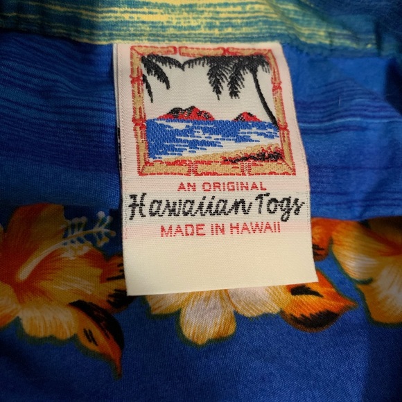 Hawaiian Togs blue sunset paradise shirt Sz M - Picture 8 of 8
